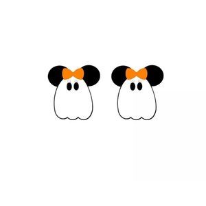 MINNIE Halloween Ghost Stud Earrings NEW
